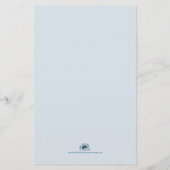 Papier Cinq boules dorées de Noël - écriture bleue (Dos)