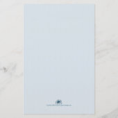 Papier Cinq boules dorées de Noël - écriture bleue (Dos)