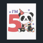 Papier Cinquième Panda Anniversaire Pour Enfants 5 Ans<br><div class="desc">Un panda de cinquième anniversaire pour la fête d'anniversaire. Les pandas sont des animaux mignons et l'animal favori de nombreux garçons et filles. Qu'il s'agisse d'un garçon ou d'une fille pour un anniversaire un animal pour les enfants de cinq ans.</div>