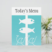 Papier Circulaire à thème des fruits de mer à double face (Debout devant)