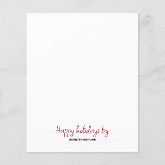 Papier Circulaire avec code qr et vente de Noël sur mesur (Dos)