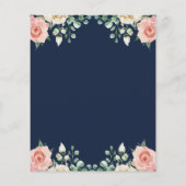 Papier Circulaire Budget Marine Blue, Pale Rose Floral Ma (Dos)