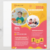 Papier Circulaire d'admission à l'école pour enfants (Devant / Derrière)