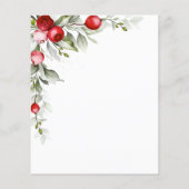 Papier Circulaire d'hiver Holly Berry Fête des mariées Bu (Dos)