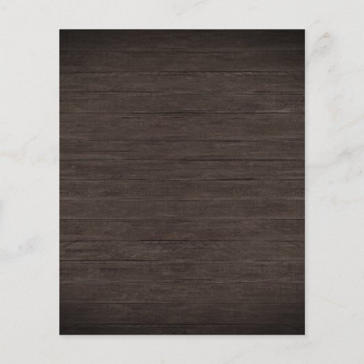 Papier Circulaire en bois rustique Fête des mariées flora (Dos)