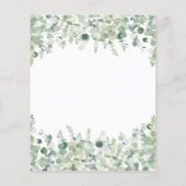 Papier Circulaire Mariage Eucalyptus Budget (Dos)
