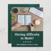 Papier Circulaire Math Tutor (Devant / Derrière)