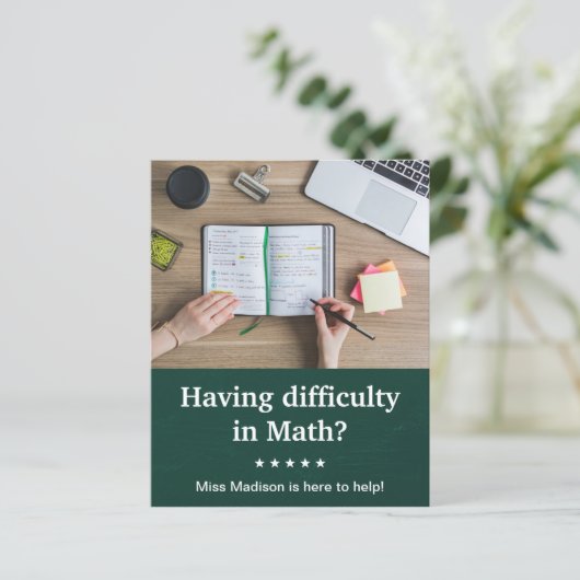 Papier Circulaire Math Tutor (Debout devant)