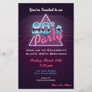 Papier Circulaire Retro 80's Party