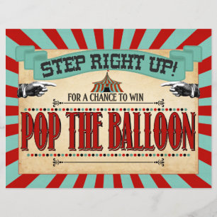 Papier Cirque Anniversaire Jeu Signal Pop le ballon