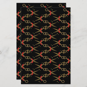 Papier Ciseaux de parties scintillant d'or - Coiffeur