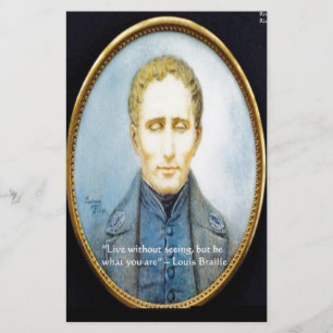 Papier Citation célèbre de Louis Braille