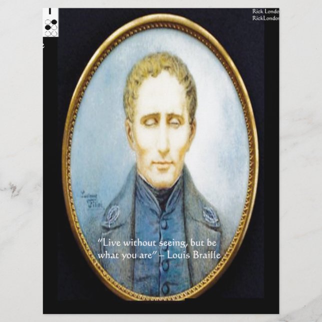 Papier Citation célèbre de Louis Braille (Devant)