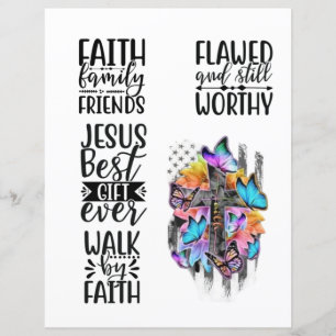 Papier Citation chrétienne religieuse Jésus verset bibliq