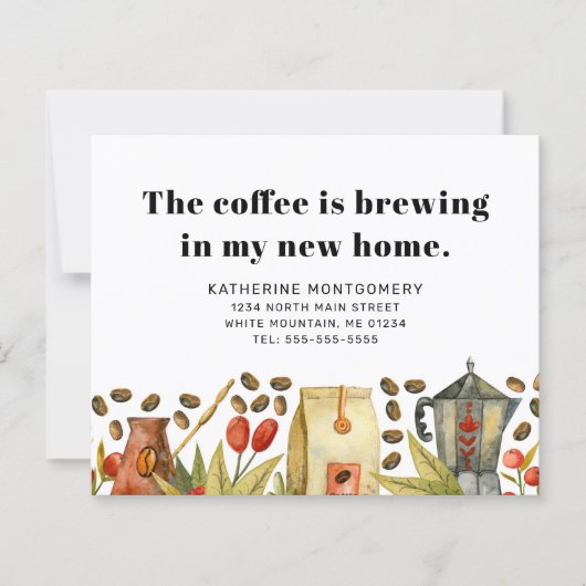 Papier Citation de brassage de café Budget de déménagemen (Devant)