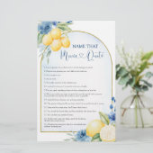 Papier Citation de film Blue Floral Lemon Main Squeeze (Debout devant)