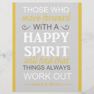 Papier citation inspirante de gordon b hinckley lds