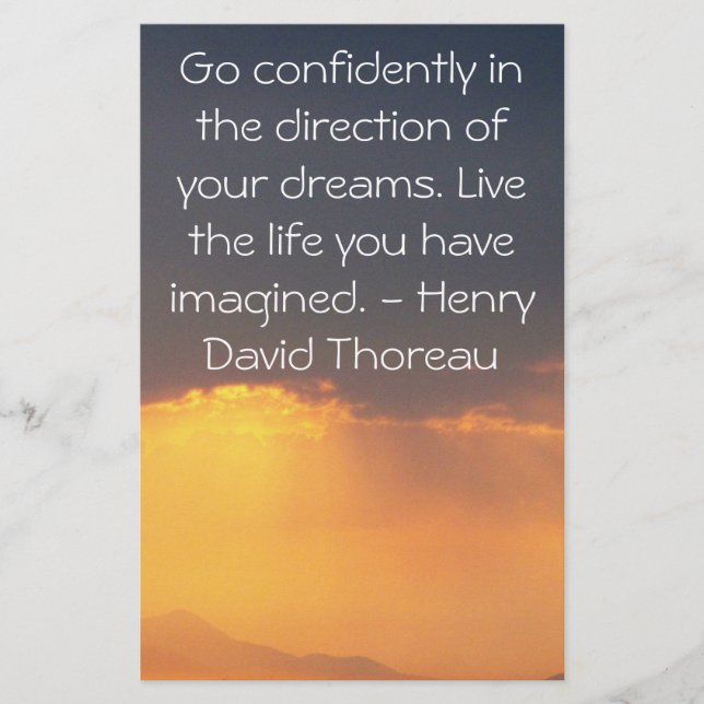Papier Citation Inspirationnelle Thoreau (Devant)