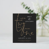 Papier Citation romantique Budget Mariage d'or noir Date  (Debout devant)
