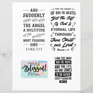 Papier Citations chrétiennes religieuses Jésus verset bib