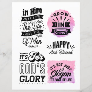 Papier Citations chrétiennes religieuses Jésus verset bib
