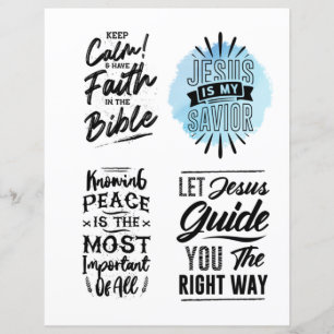 Papier Citations chrétiennes religieuses Jésus verset bib