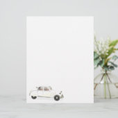 Papier Citroen blanc 2CV (Debout devant)