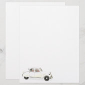 Papier Citroen blanc 2CV (Devant / Derrière)