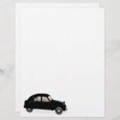 Papier Citroen noir 2CV (Devant / Derrière)