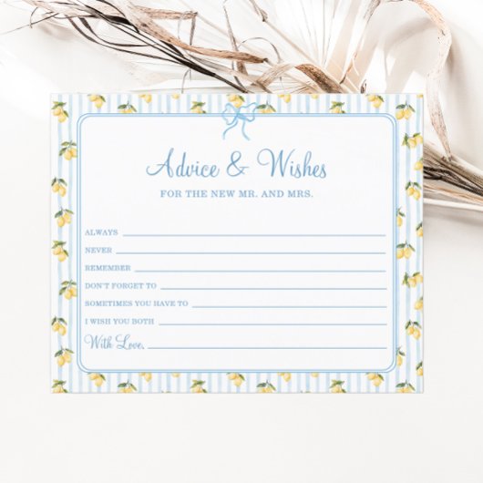 Papier Citron bleu Fête des mariées italienne Conseils et