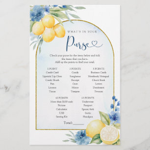 Papier Citron bleu floral Squeeze principal Quoi dans vot