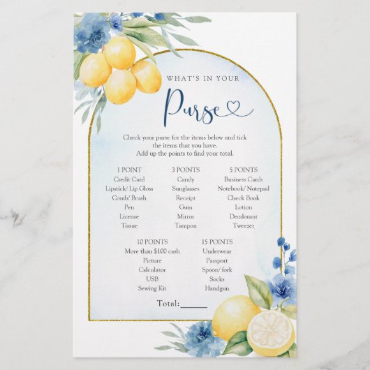 Papier Citron bleu floral Squeeze principal Quoi dans vot (Devant)