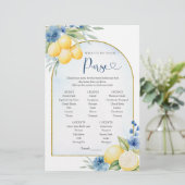 Papier Citron bleu floral Squeeze principal Quoi dans vot (Debout devant)