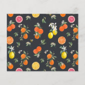 Papier Citron botanique et Faire-part de mariage orange (Dos)