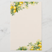 Papier Citron Citrus Baby shower d'été (Dos)