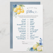 Papier Citron Floral Bleu Squeeze Principal Voudrait-Elle (Devant / Derrière)