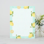 Papier Citron Motif Aimer Bleu (Debout devant)