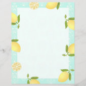 Papier Citron Motif Aimer Bleu (Devant)