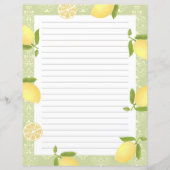 Papier Citron Motif Aimer Vert (Devant)