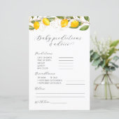 Papier Citron Prédictions & Conseils Baby shower Jeu (Debout devant)