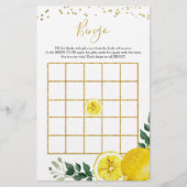 Papier citron principal presser Bingo douche nuptiale jeu (Devant)