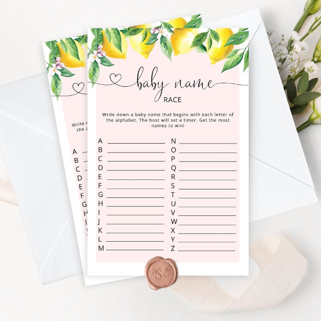 Papier Citron rose Baby jeu de race (Créateur téléchargé)