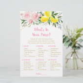 Papier Citron rose or Floral Qu'est-ce que dans votre jeu (Debout devant)