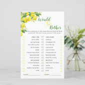 Papier Citron Thème Fête des mariées Voudrait-Elle Plutôt (Debout devant)