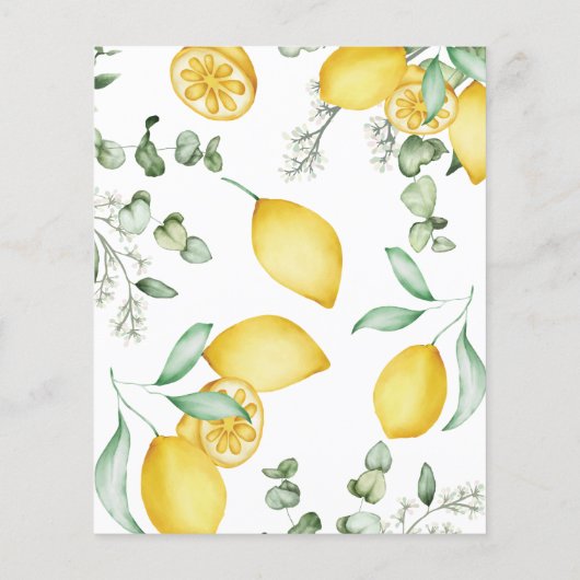 Papier Citron vert Citrus Fête des mariées Bingo Jeu (Dos)