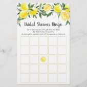 Papier Citron vert or Fête des mariées Bingo Jeu (Devant)