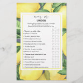 Papier Citrons - Au-dessus ou sous la douche nuptiale (Devant)