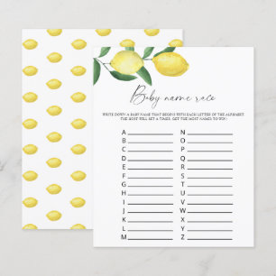Papier Citrons - Baby name race jeu