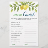 Papier Citrons doux et verdure Jeu de Fête des mariées ch (Devant)