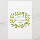 Papier Citrons doux et verdure Jeu de Fête des mariées ch (Dos)